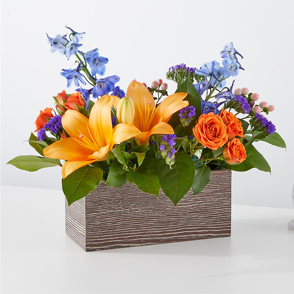 Radiant Citrus Box Bouquet – Floreria Mexico #3, Torrance CA