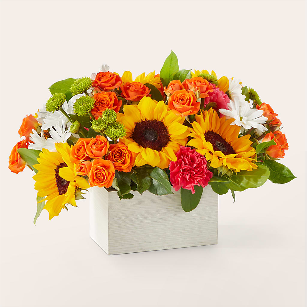 Sun-drenched Blooms Box Bouquet – Floreria Mexico #3, Torrance CA