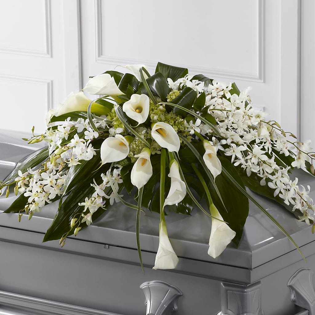 Angel Wings Casket Spray – Floreria Mexico #3, Torrance CA