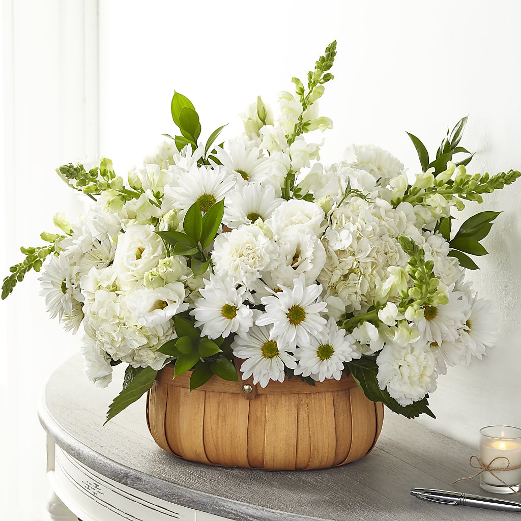 Pure Ivory Basket – Floreria Mexico #3, Torrance CA