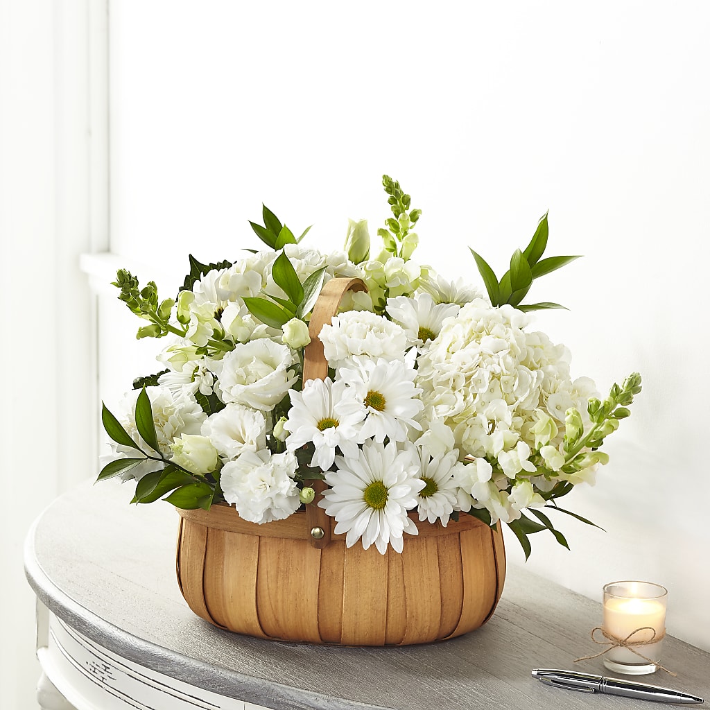 Pure Ivory Basket – Floreria Mexico #3, Torrance CA