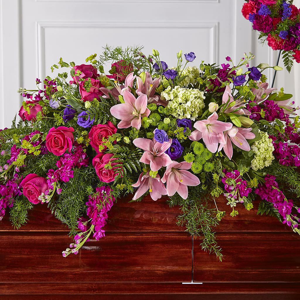 Radiant Tribute Casket Spray – Floreria Mexico #3, Torrance CA