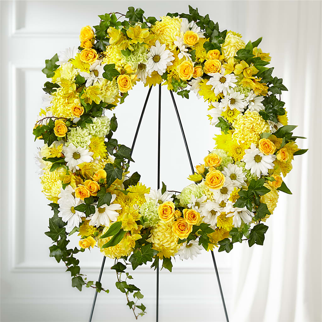 Golden Remembrance Wreath – Floreria Mexico #3, Torrance CA
