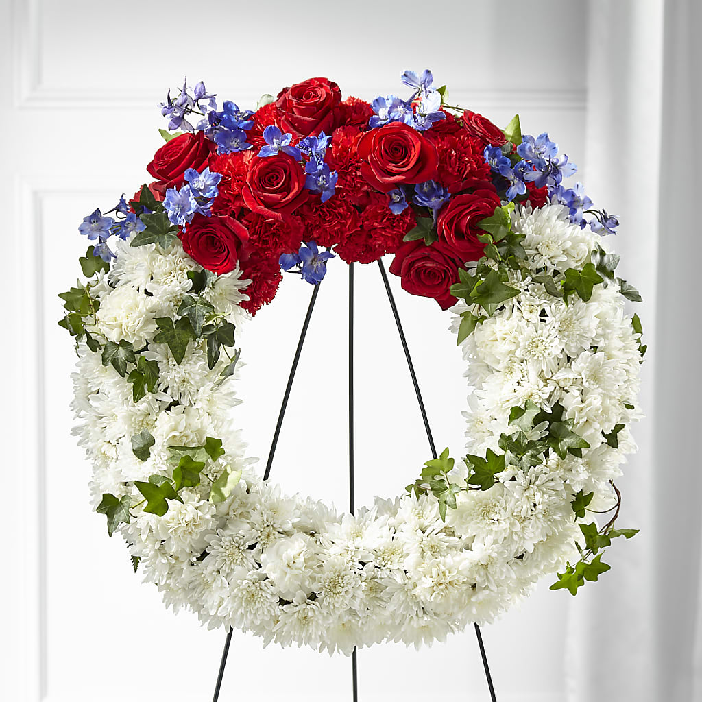 Patriotic Passion Wreath – Floreria Mexico #3, Torrance CA