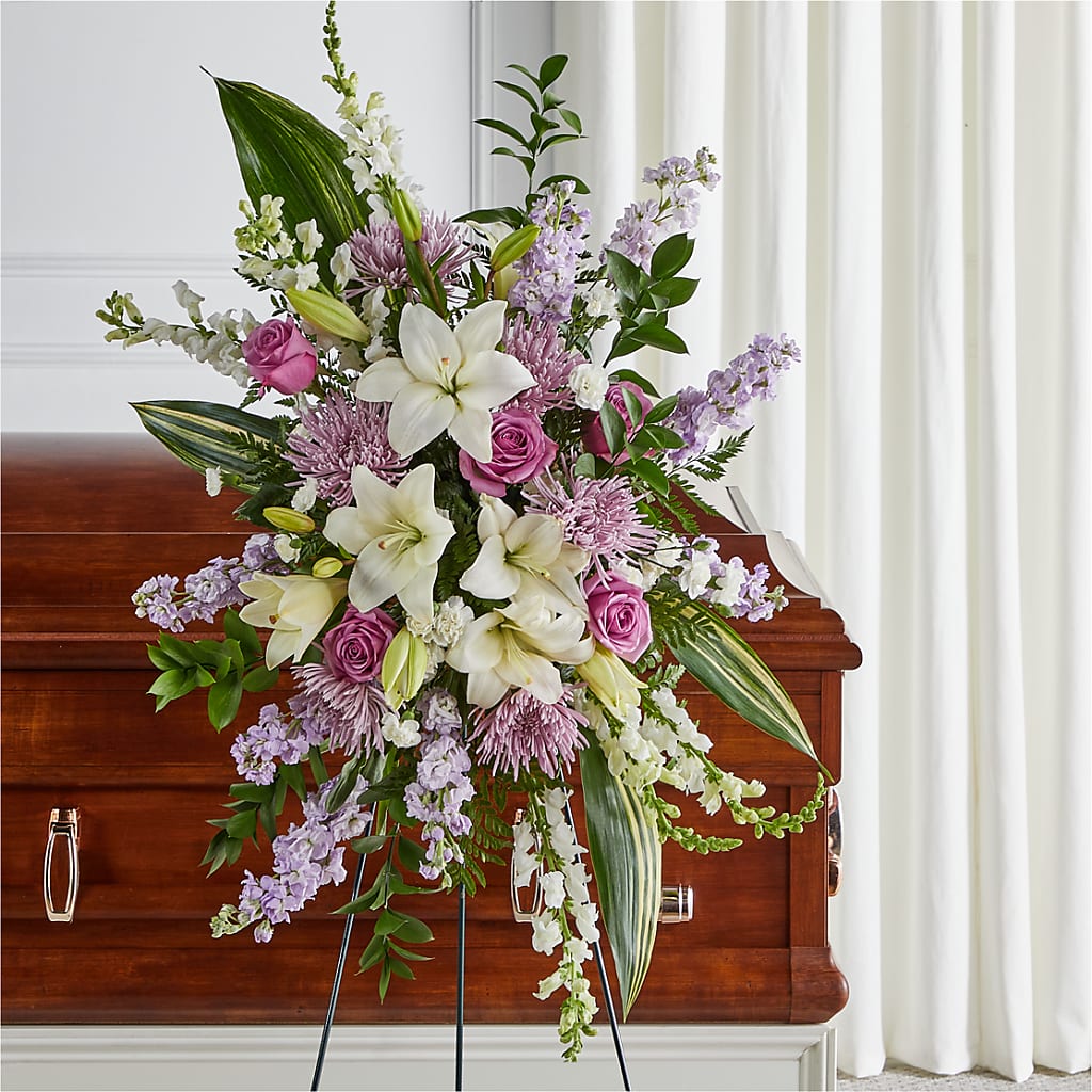 Grateful Hearts Standing Spray – Floreria Mexico #3, Torrance CA