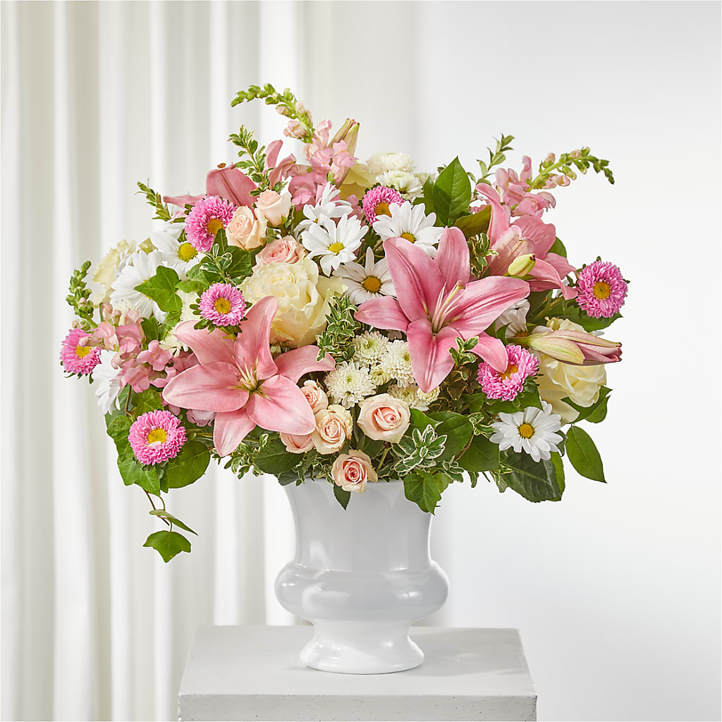 Empathetic Blooms Urn Arrangement – Floreria Mexico #3, Torrance CA