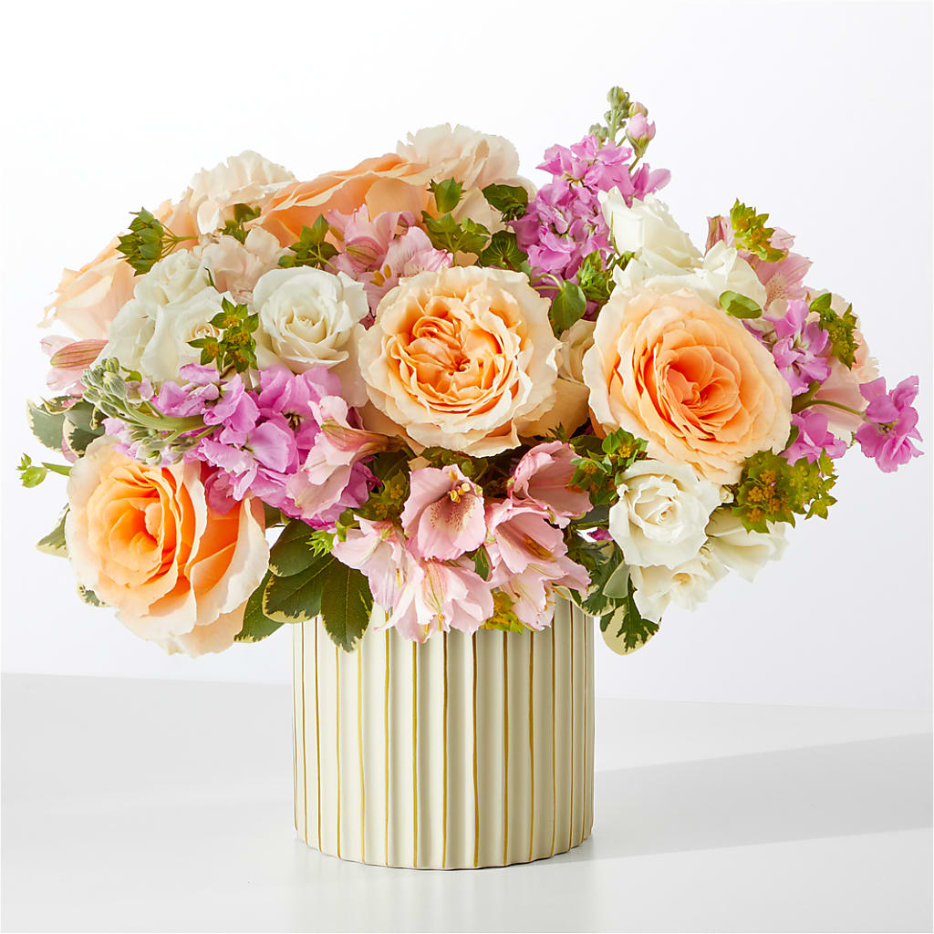Paradise Bouquet with Ivory Vase – Floreria Mexico #3, Torrance CA