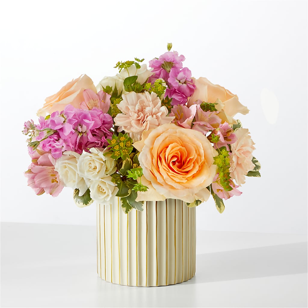 Paradise Bouquet with Ivory Vase – Floreria Mexico #3, Torrance CA