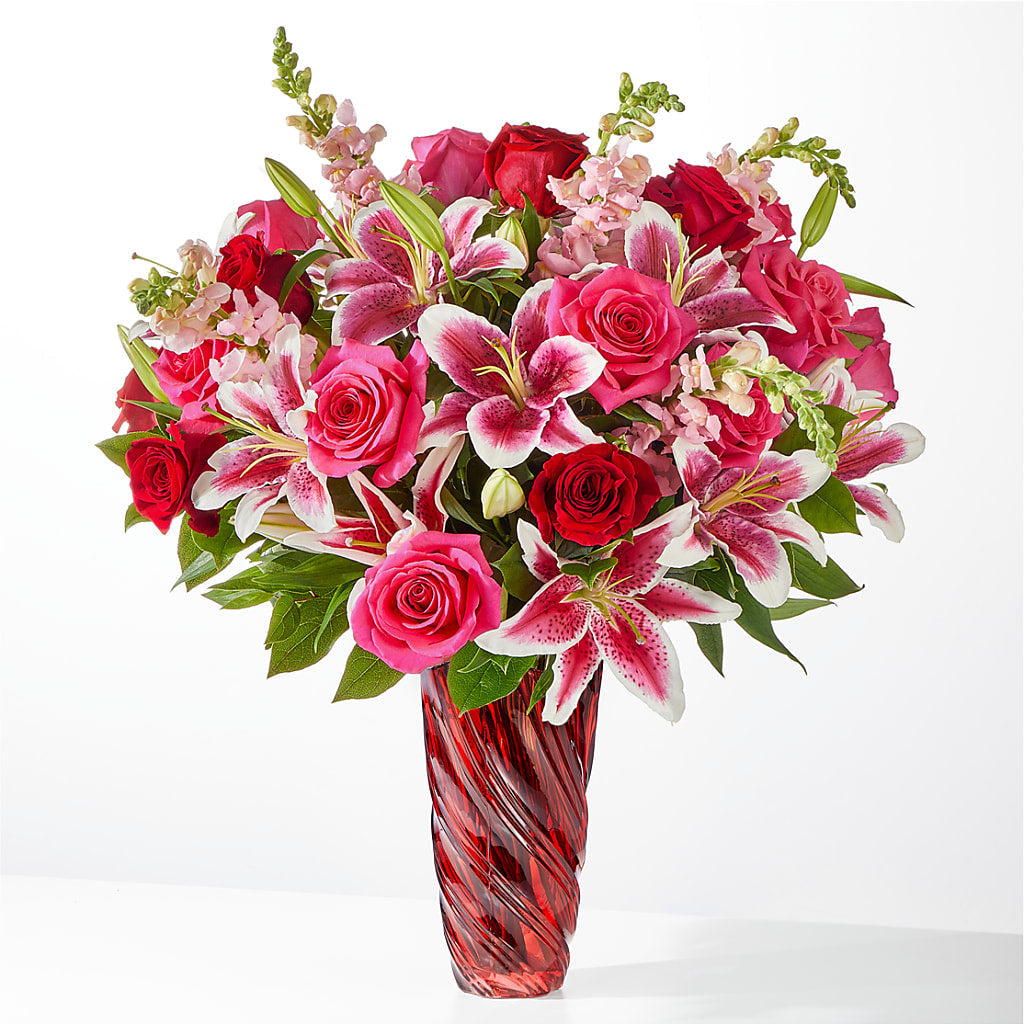 Always You Bouquet with Luxe Swirl Vase – Floreria Mexico #3, Torrance CA