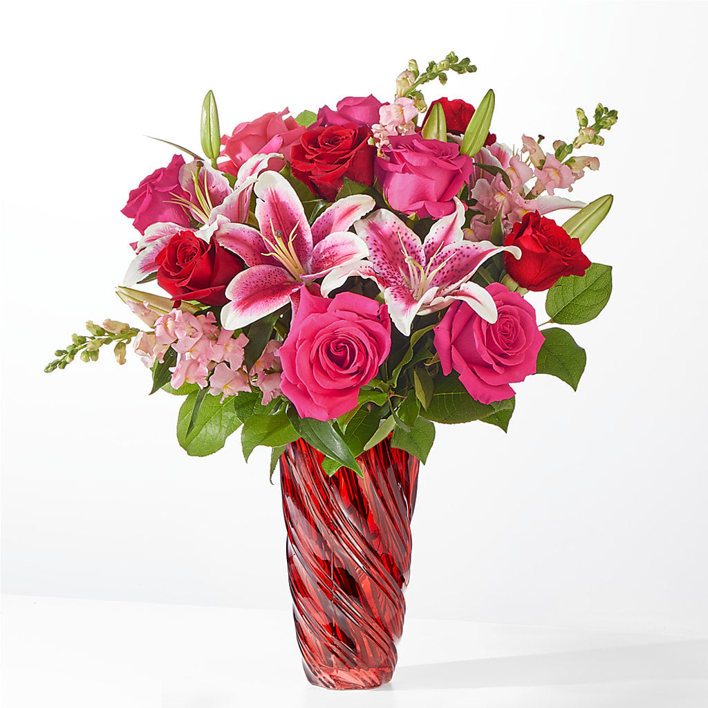 Always You Bouquet with Luxe Swirl Vase – Floreria Mexico #3, Torrance CA