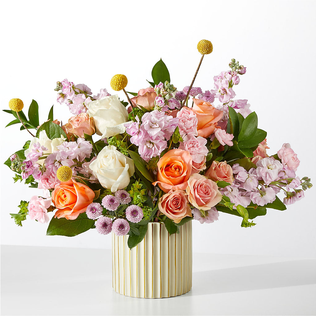 French Market Bouquet with Ivory Vase – Floreria Mexico #3, Torrance CA