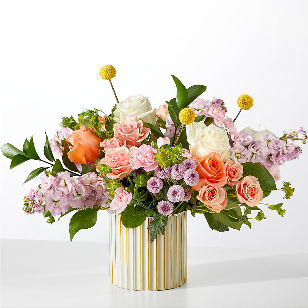 French Market Bouquet with Ivory Vase – Floreria Mexico #3, Torrance CA