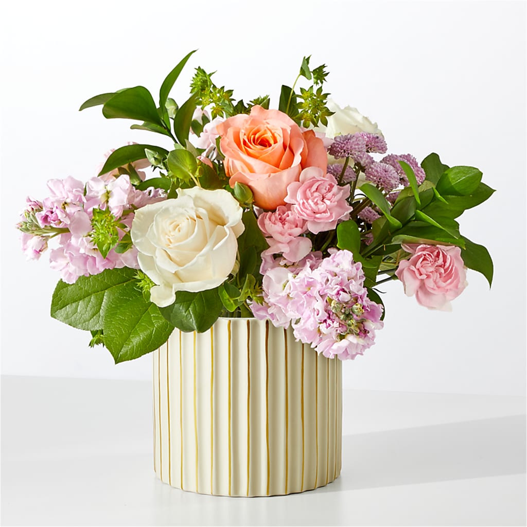 French Market Bouquet with Ivory Vase – Floreria Mexico #3, Torrance CA
