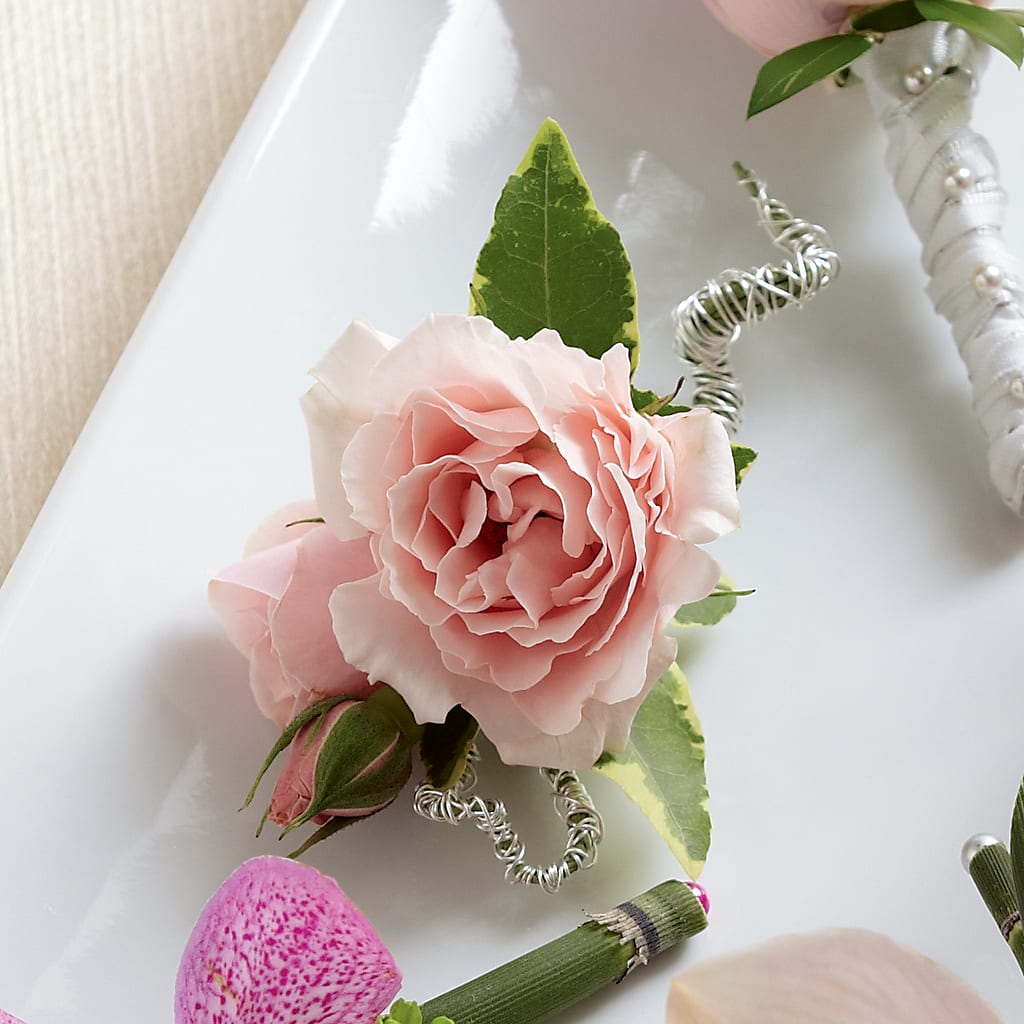 Pink Spray Rose Boutonniere – Floreria Mexico #3, Torrance CA