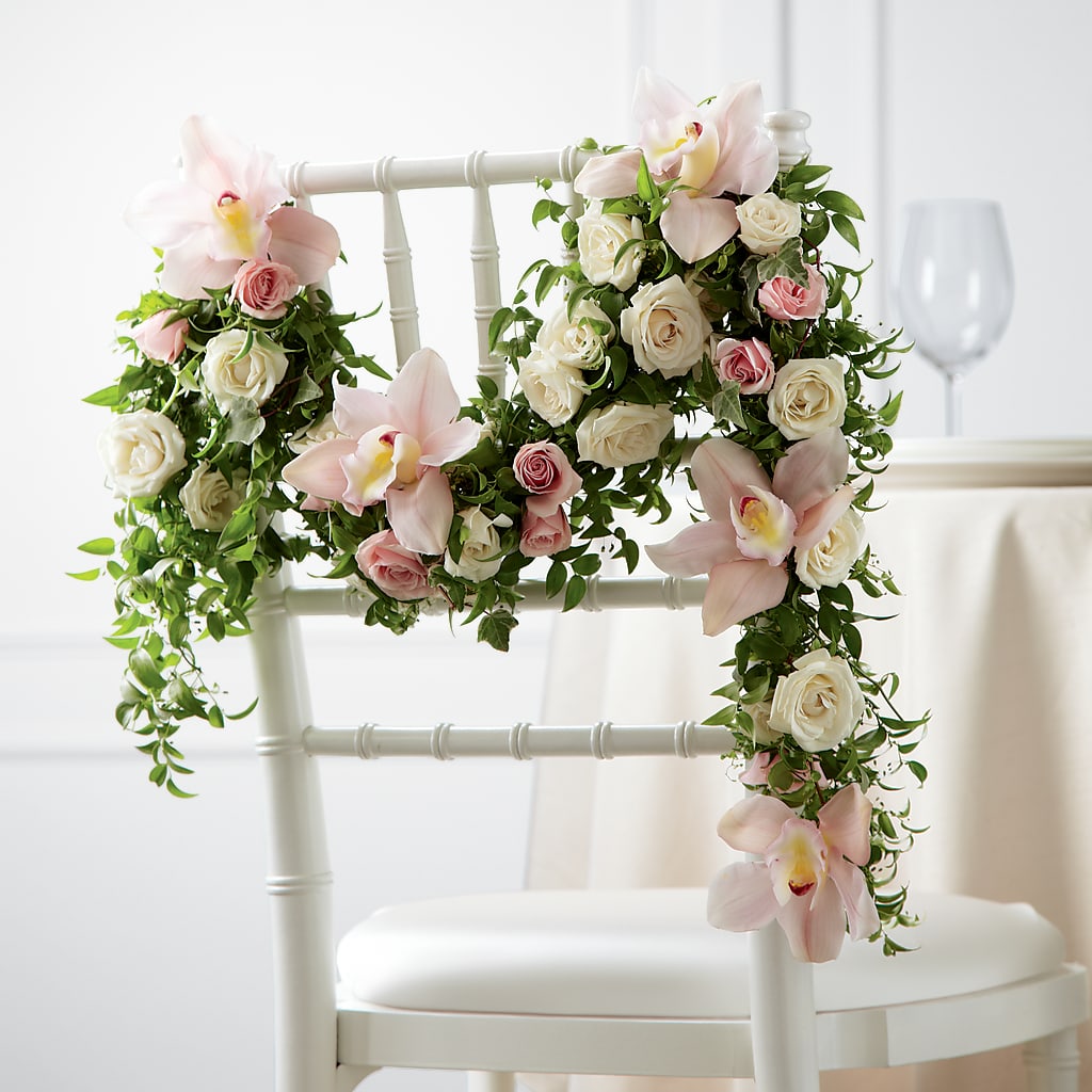 Orchid Rose Chair Décor – Floreria Mexico #3, Torrance CA