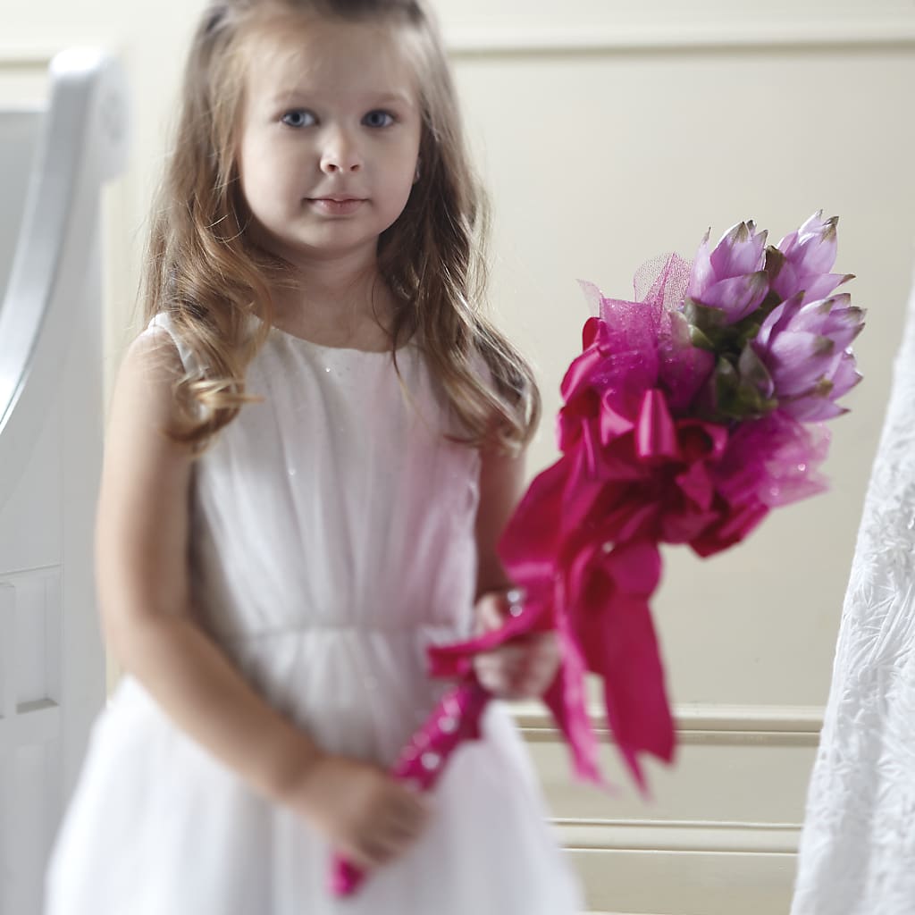 Sparkle Pink Flower Girl Bouquet – Floreria Mexico #3, Torrance CA