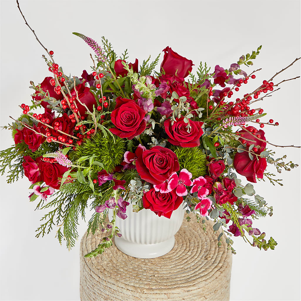 Big Red Bow Bouquet –  Floreria Mexico #3, Torrance CA