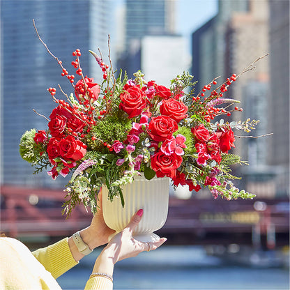 Big Red Bow Bouquet –  Floreria Mexico #3, Torrance CA