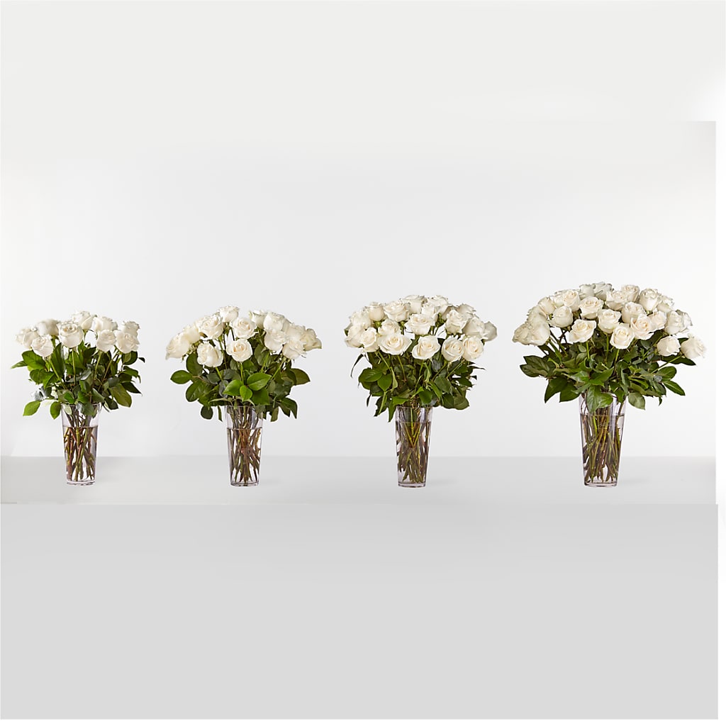 Long Stem White Rose Bouquet –  Floreria Mexico #3, Torrance CA