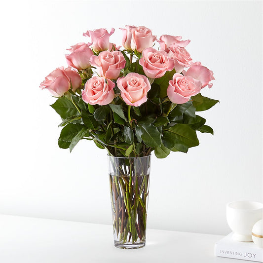Long Stem Pink Rose Bouquet –  Floreria Mexico #3, Torrance CA