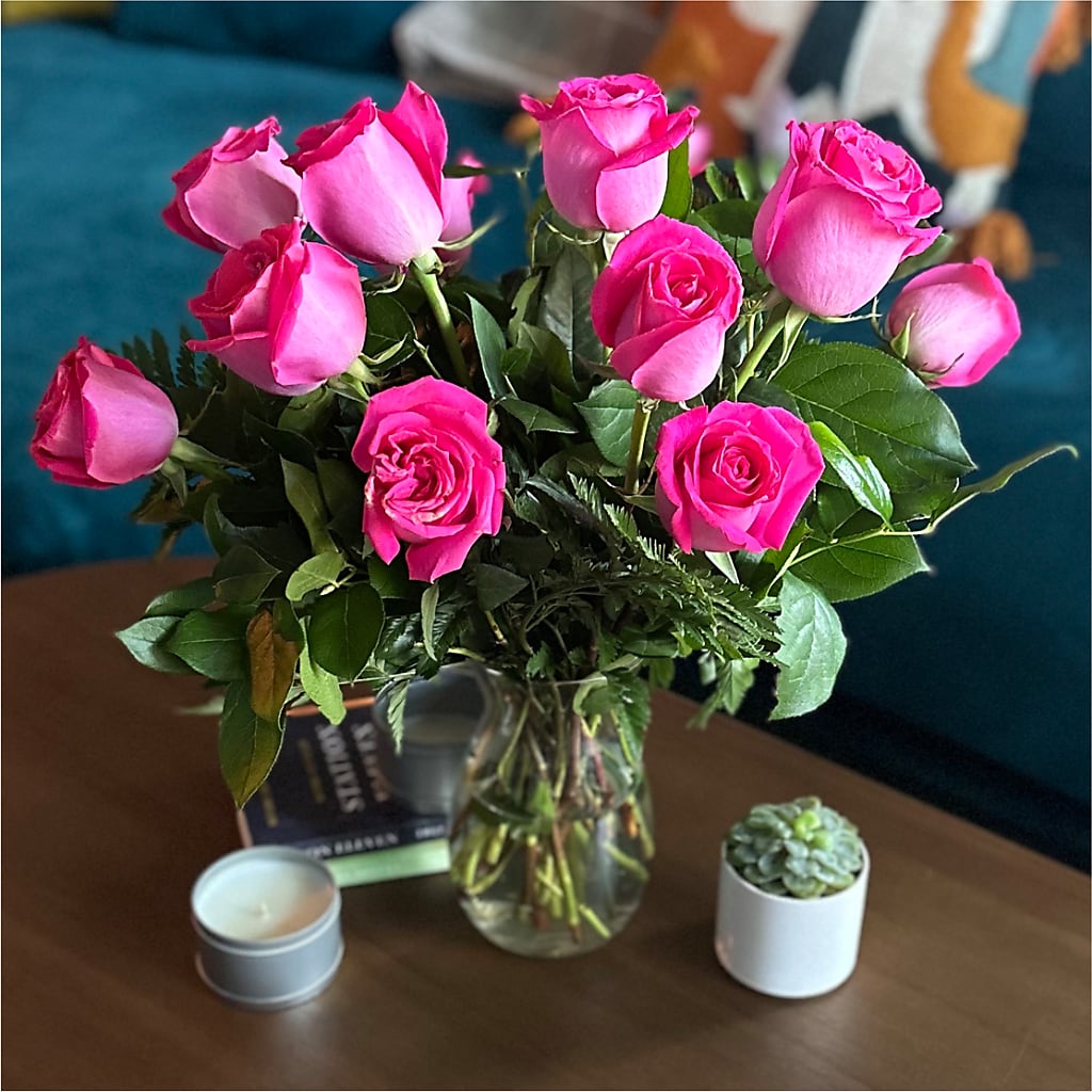Long Stem Pink Rose Bouquet –  Floreria Mexico #3, Torrance CA