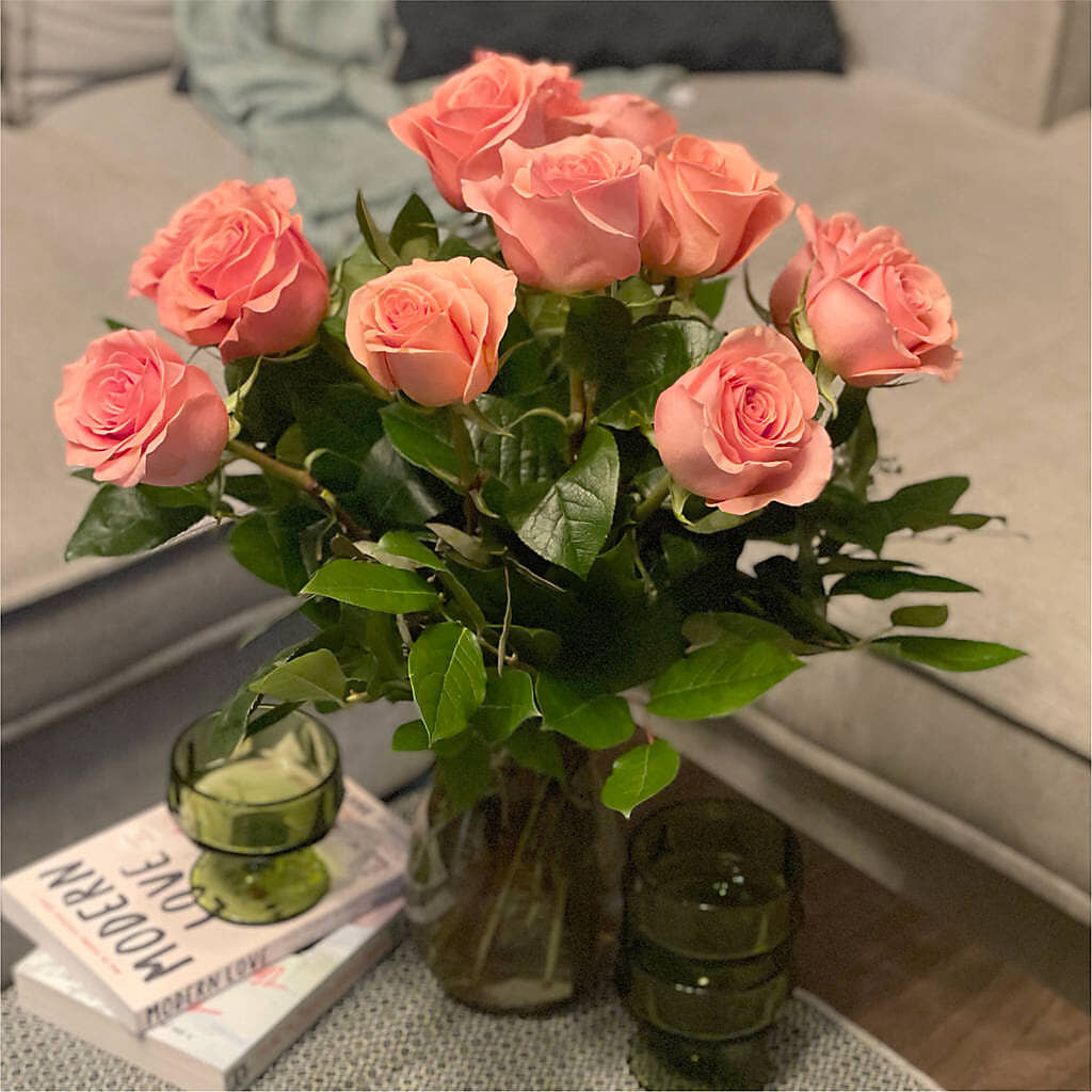 Long Stem Pink Rose Bouquet –  Floreria Mexico #3, Torrance CA