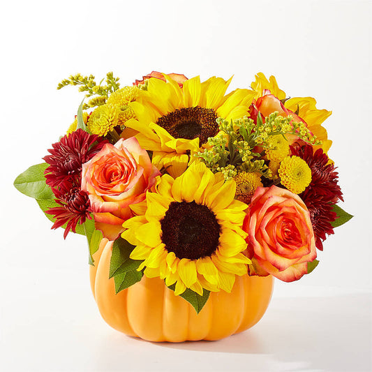 Golden Gourd Pumpkin Bouquet –  Floreria Mexico #3, Torrance CA