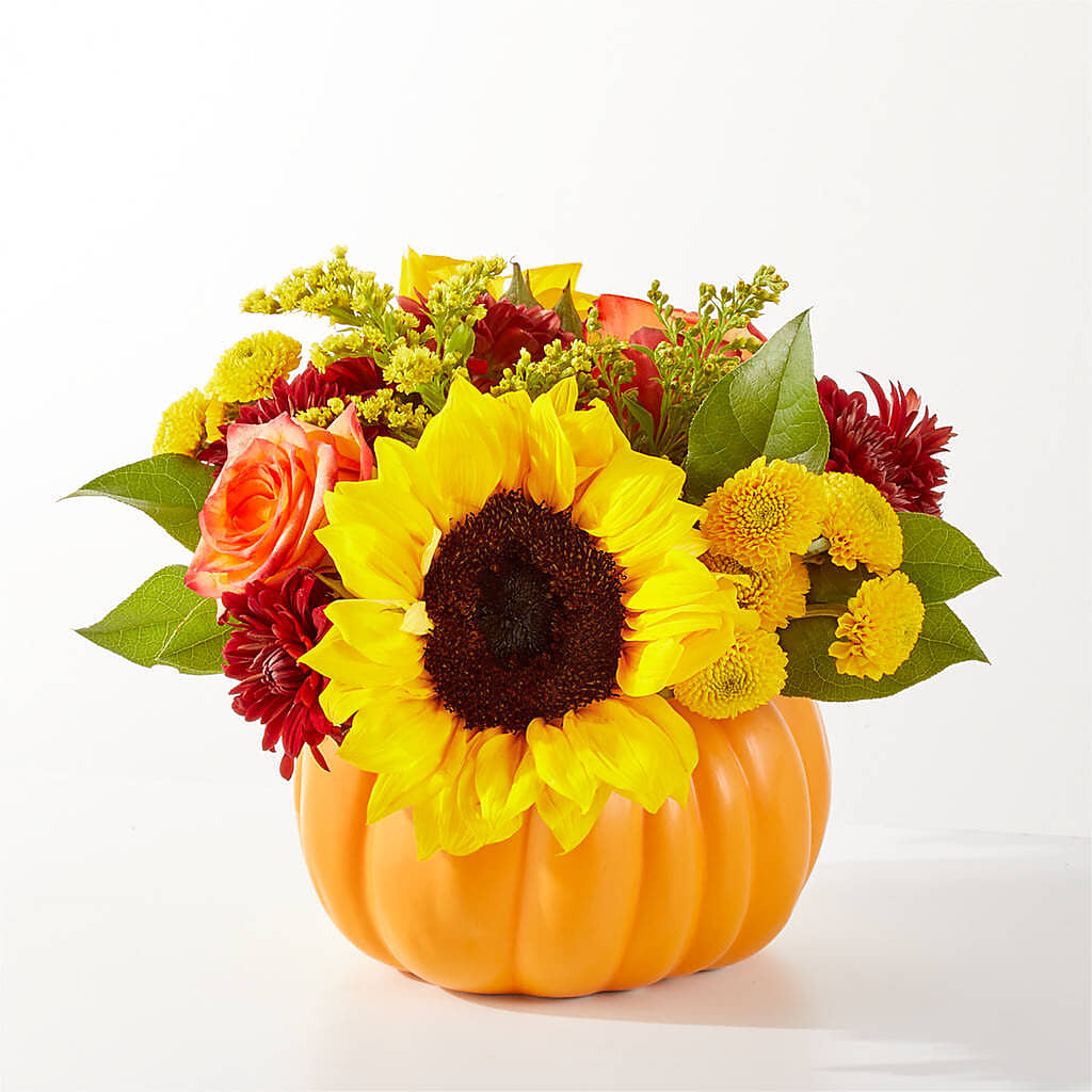 Golden Gourd Pumpkin Bouquet –  Floreria Mexico #3, Torrance CA