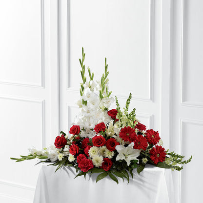 Crimson & White Arrangement –  Floreria Mexico #3, Torrance CA