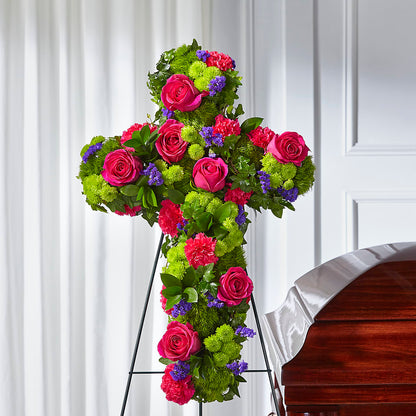 Tribute Rose Floral Cross –  Floreria Mexico #3, Torrance CA