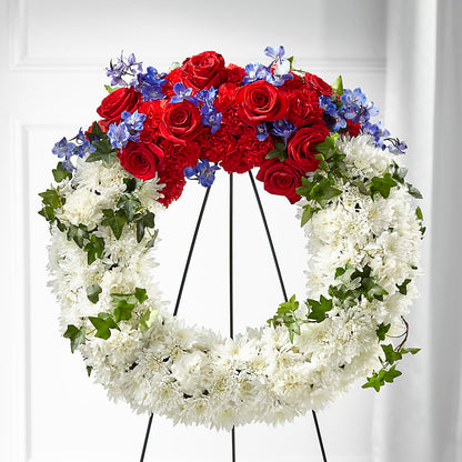 Patriotic Passion Wreath –  Floreria Mexico #3, Torrance CA