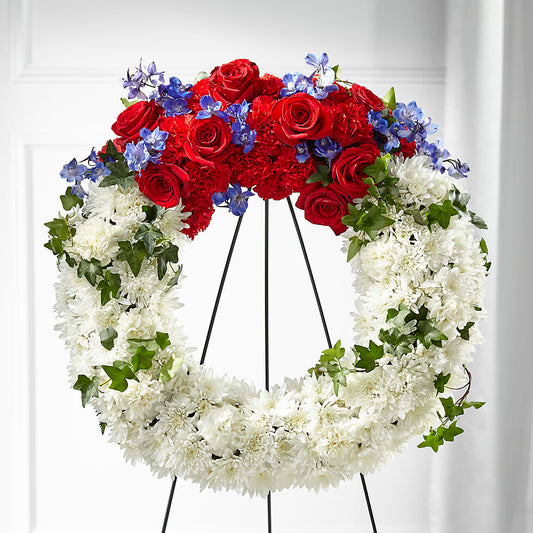 Patriotic Passion Wreath –  Floreria Mexico #3, Torrance CA