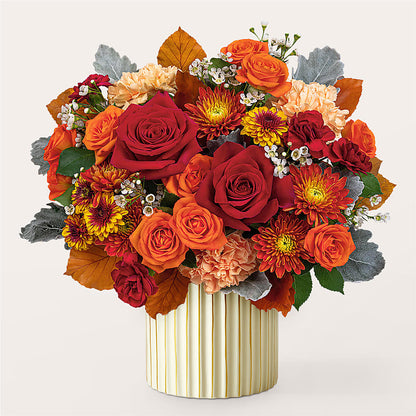 Merlot Bouquet with Ivory Vase –  Floreria Mexico #3, Torrance CA