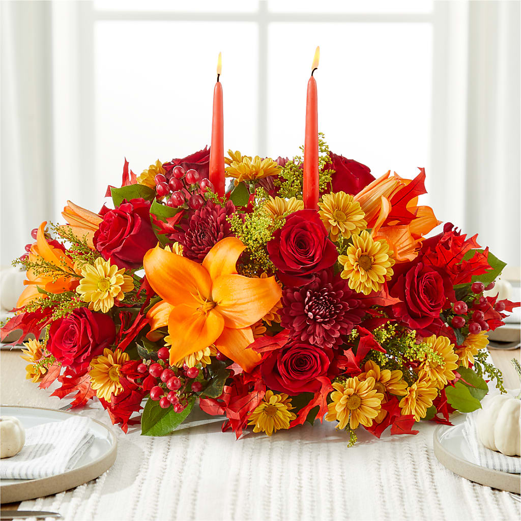 Autumn's Embrace Centerpiece –  Floreria Mexico #3, Torrance CA