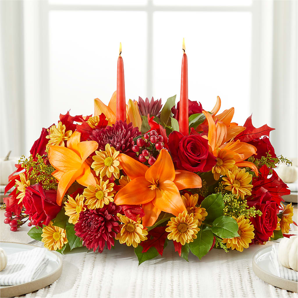 Autumn's Embrace Centerpiece –  Floreria Mexico #3, Torrance CA