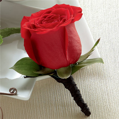 Red Rose Boutonniere –  Floreria Mexico #3, Torrance CA